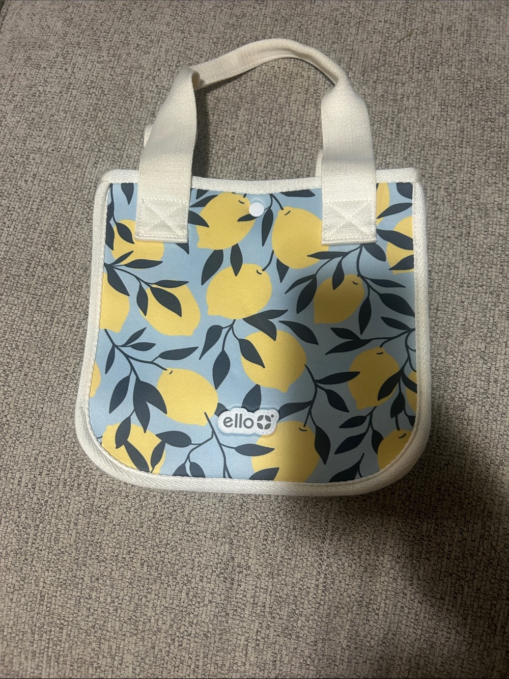 Ello Blue Lemon-Print Tote Bag